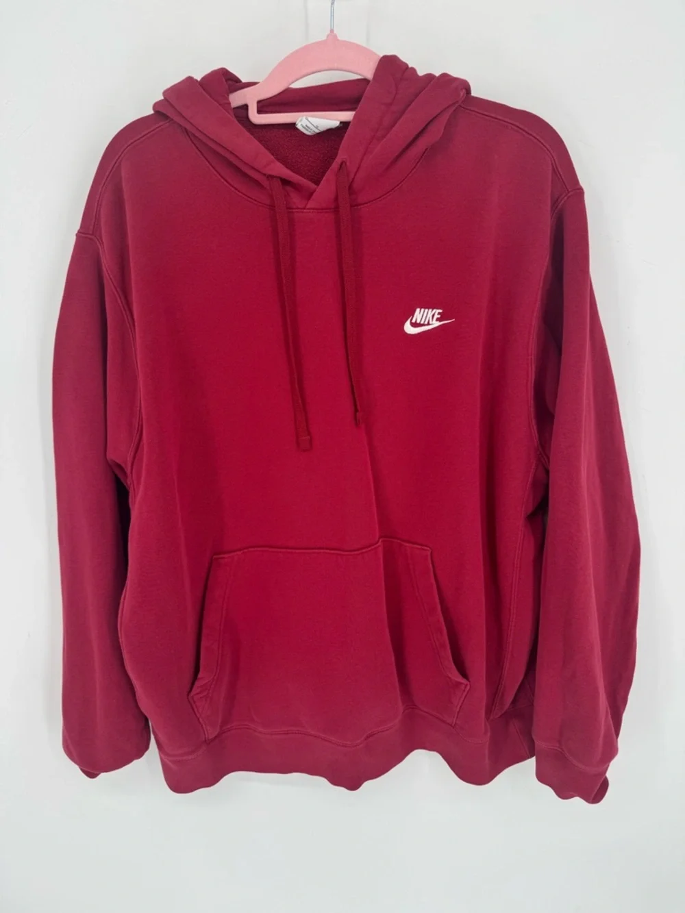 Nike Women's Maroon Crewneck Hoodie Sweatshirt Size XL